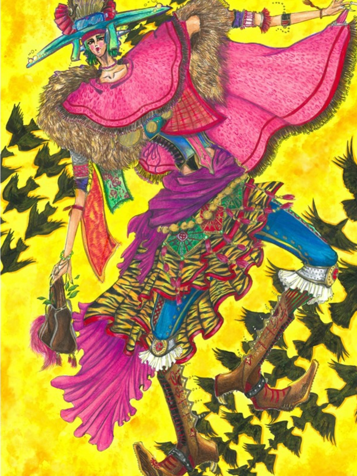 全国文化服装学院連鎖校協会 ファッションデザイン画コンクール」で