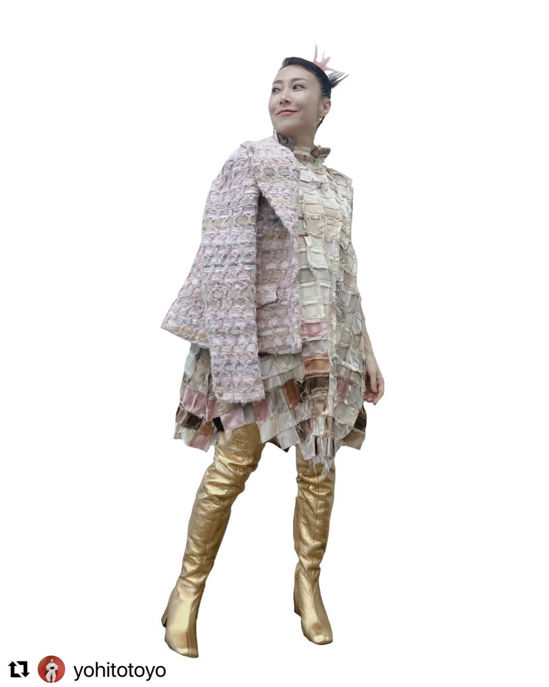 NHK「あさイチ」で「一青窈」さんにマロニせ生が衣装提供